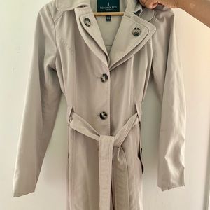 Trench coat with hood